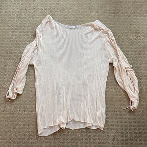 Dex Gathered Sleeve Eyelet Shirt